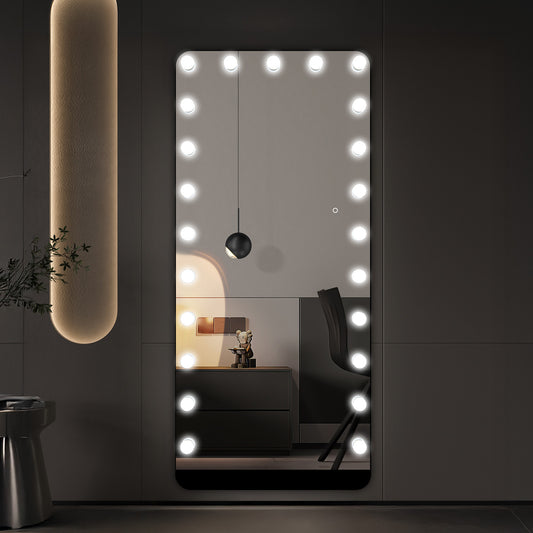 Vulpecula Hollywood Full Length Mirror with Light, 23 Dimmable Bulbs,High-Definition, Shatter Proof Film, Aluminum Full Body Mirrors