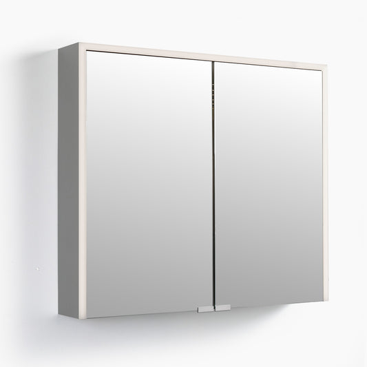 Mirrorons LED Lighted Bathroom Medicine Cabinet with IR Sensor Switch, Aluminum Hd Bathroom Mirror Cabinet Defogging Available, 28 x 32 Inch