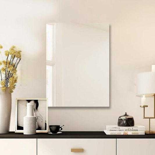 Bathroom Vanity Mirror Frameless Mirror with Polished Edge, Hangs Horizontally or Vertically, Shatterproof Bathroom Mirror for Wall. - MIRRORONS