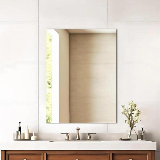 Frameless Mirror, Wall Mirror, Modern Rectangle Bathroom Mirrors for Wall with Polished Edge, Horizontally or Vertically,Shatterproof Mirror - MIRRORONS