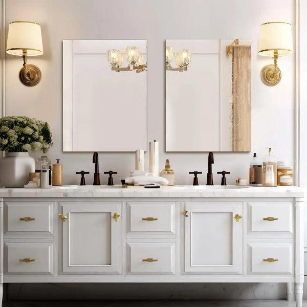 Mirrorons Frameless Mirror, Wall Mirror 18" x 24", Modern Rectangle Bathroom Mirrors for Wall with Polished Edge, Horizontally or Vertically. Upgraded Shatterproof Mirror, Entryways, Bathroom, Gym.