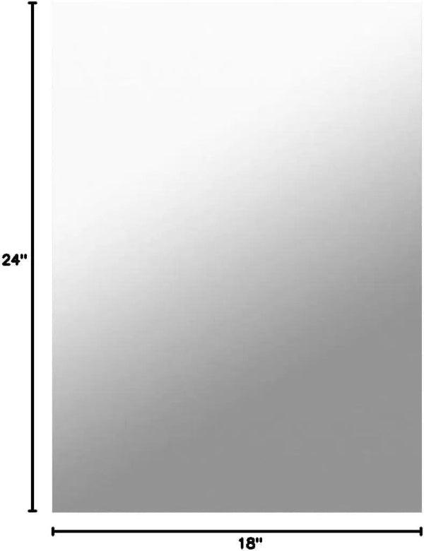 Mirrorons Frameless Mirror, Wall Mirror 18" x 24", Modern Rectangle Bathroom Mirrors for Wall with Polished Edge, Horizontally or Vertically. Upgraded Shatterproof Mirror, Entryways, Bathroom, Gym.