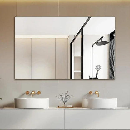 Mirrorons Frameless Mirror, Wall Mirror 18" x 24", Modern Rectangle Bathroom Mirrors for Wall with Polished Edge, Horizontally or Vertically. Upgraded Shatterproof Mirror, Entryways, Bathroom, Gym.