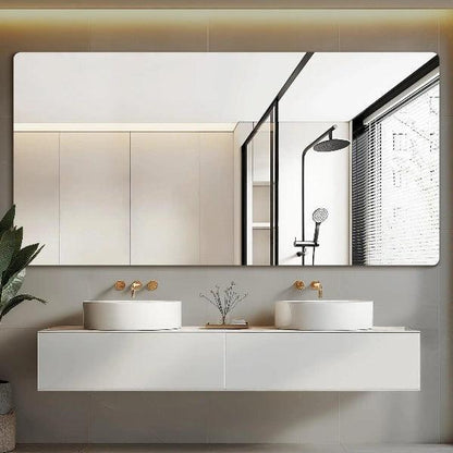 Mirrorons Frameless Mirror, Wall Mirror 18" x 24", Modern Rectangle Bathroom Mirrors for Wall with Polished Edge, Horizontally or Vertically. Upgraded Shatterproof Mirror, Entryways, Bathroom, Gym.