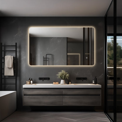 Corona Frameless LED Bathroom Mirror with Light, Anti-Fog, Dimmable, Backlit, Can Be Hanged Horizontally or Vertically, Shatterproof