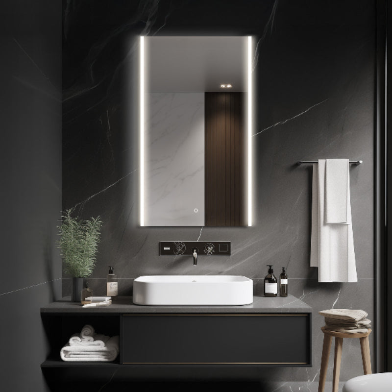 Virgo Acrylic LED Bathroom Mirror with Light, Anti-fog, Dimmable, Front-lit, Vertical Hanging, Shatterproof