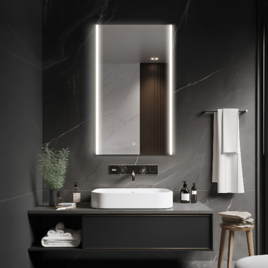 Virgo Acrylic LED Bathroom Mirror with Light, Anti-fog, Dimmable, Front-lit, Vertical Hanging, Shatterproof