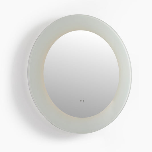 Cassiopeia Round LED Bathroom Mirror for Wall, Acrylic LED Mirror with Anti-Fog, 3-Color Adjustal, Explosion-Proof