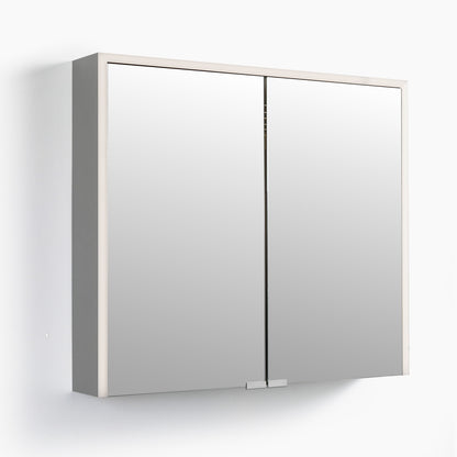 Mirrorons LED Lighted Bathroom Medicine Cabinet with IR Sensor Switch,  Aluminum Hd Bathroom Mirror Cabinet Defogging Available, 28 x 32 Inch