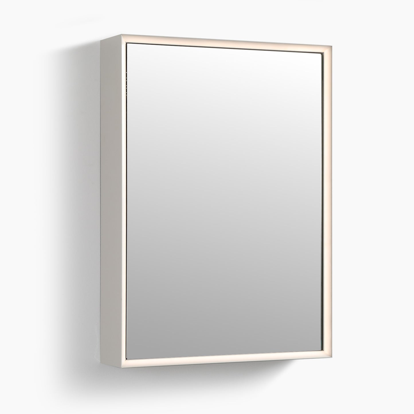 Mirrorons LED Lighted Bathroom Medicine Cabinet with IR Sensor Switch,  Aluminum Hd Bathroom Mirror Cabinet Defogging Available, Matte White